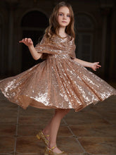 Tween Girls' Bow Detail Sequin Midi Dress - Elonnashop